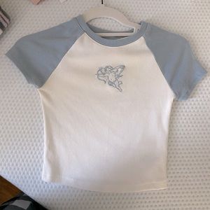 Colorblock angel baby crop top-Aeropostale
